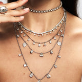 Eleven Pear Drop Necklace