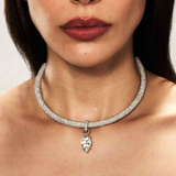 Diamond Encrusted Torque with Marquise Diamond Drop