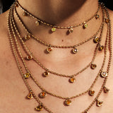 Cartouche Fancy Color Nine Carousel Drop Necklace