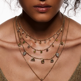 Eleven Fancy Color Pear-Shaped Diamond Drop Necklace