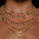 Nine Pear Drop Necklace