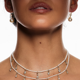 7 Pear Drop Pearl Necklace