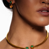 Ishtar Emerald Gap Collar Necklace
