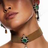 Helena Emerald & Onyx Drop Earrings