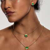 Ishtar Emerald Oval Necklace Small