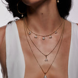 Five Multi Shape Drop Necklace