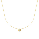Natural Color Cognac Bezel Necklace