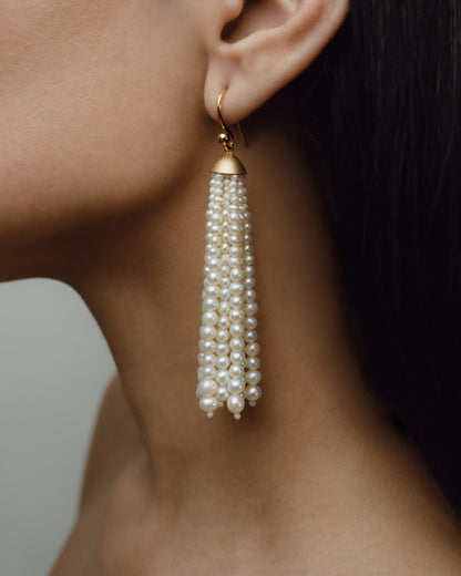 Pearl Tassel Earrings