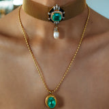 Helena Emerald & Onyx Choker