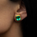 Ishtar Emerald Small Stud Earrings