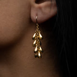 Gold Grape Earrings