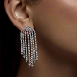 Fringe Diamond Trillion Drop Earrings