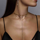 Diamond Kite Lariat Necklace