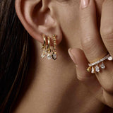 Dancing Diamond Drop Ring