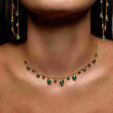 Emerald Rainfall Drop Earrings