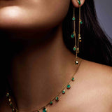 Dancing Emerald Dream Drop Necklace