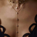 Diamond Marquise Lariat Necklace