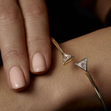 Diamond Trillion Gap Bangle