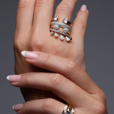 Dancing Diamond Drop Ring