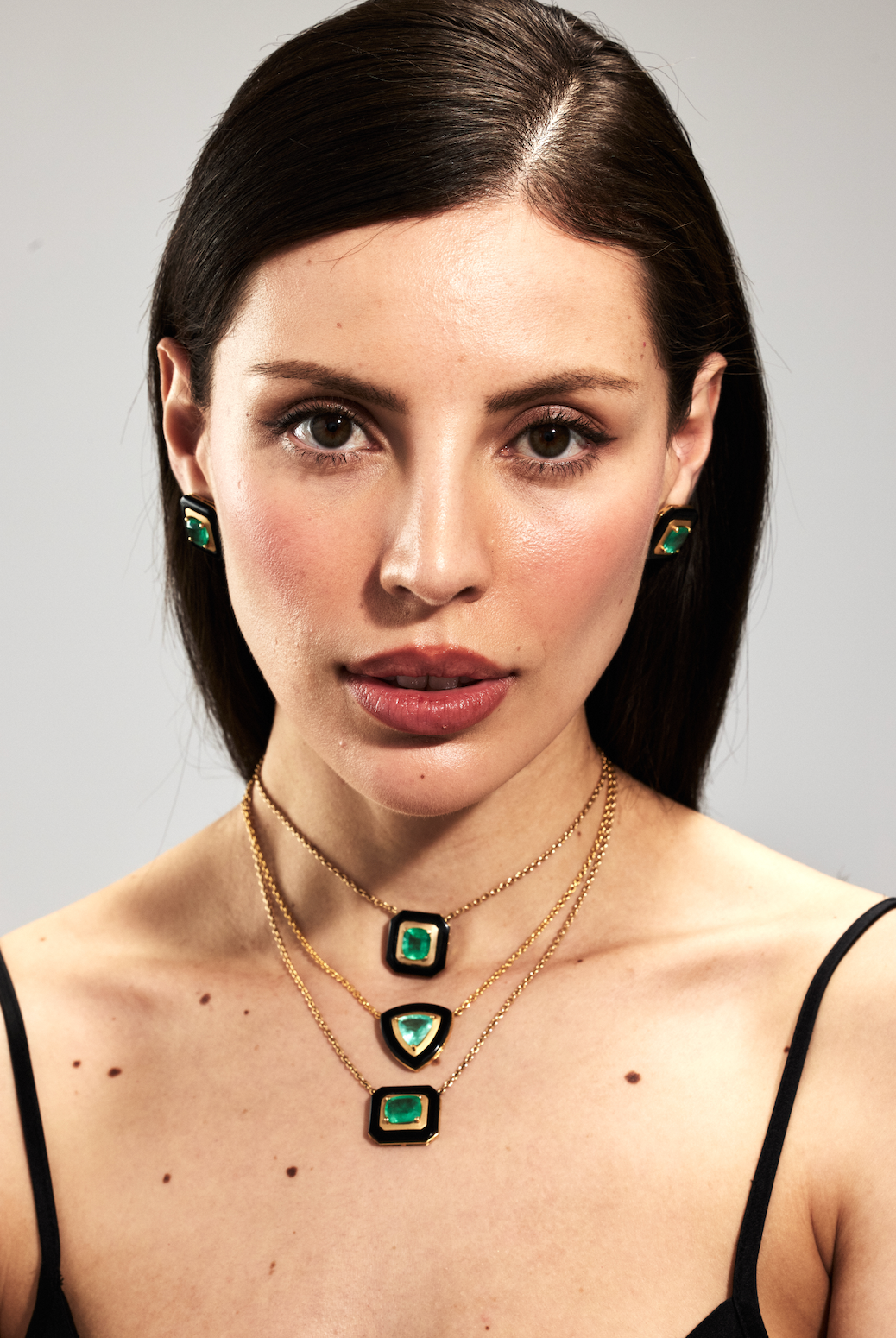 Ishtar Emerald & Onyx Necklace