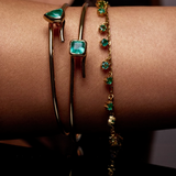 The JJ Knot Princess Emerald Bangle