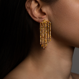 Fancy Color Fringe Multi Shape Drop Diamond Earrings