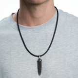 Black Diamond Bullet Cord Necklace
