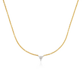 Floating Trillion Diamond Necklace