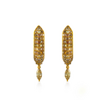 Stardust Fancy Color Diamond Pave Marquise Drop Hoops