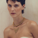 Natural Color Mesh Stingwray Necklace