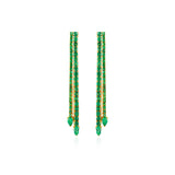 Emerald Double Linear Earring