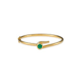 The JJ Knot Oval Emerald Bangle