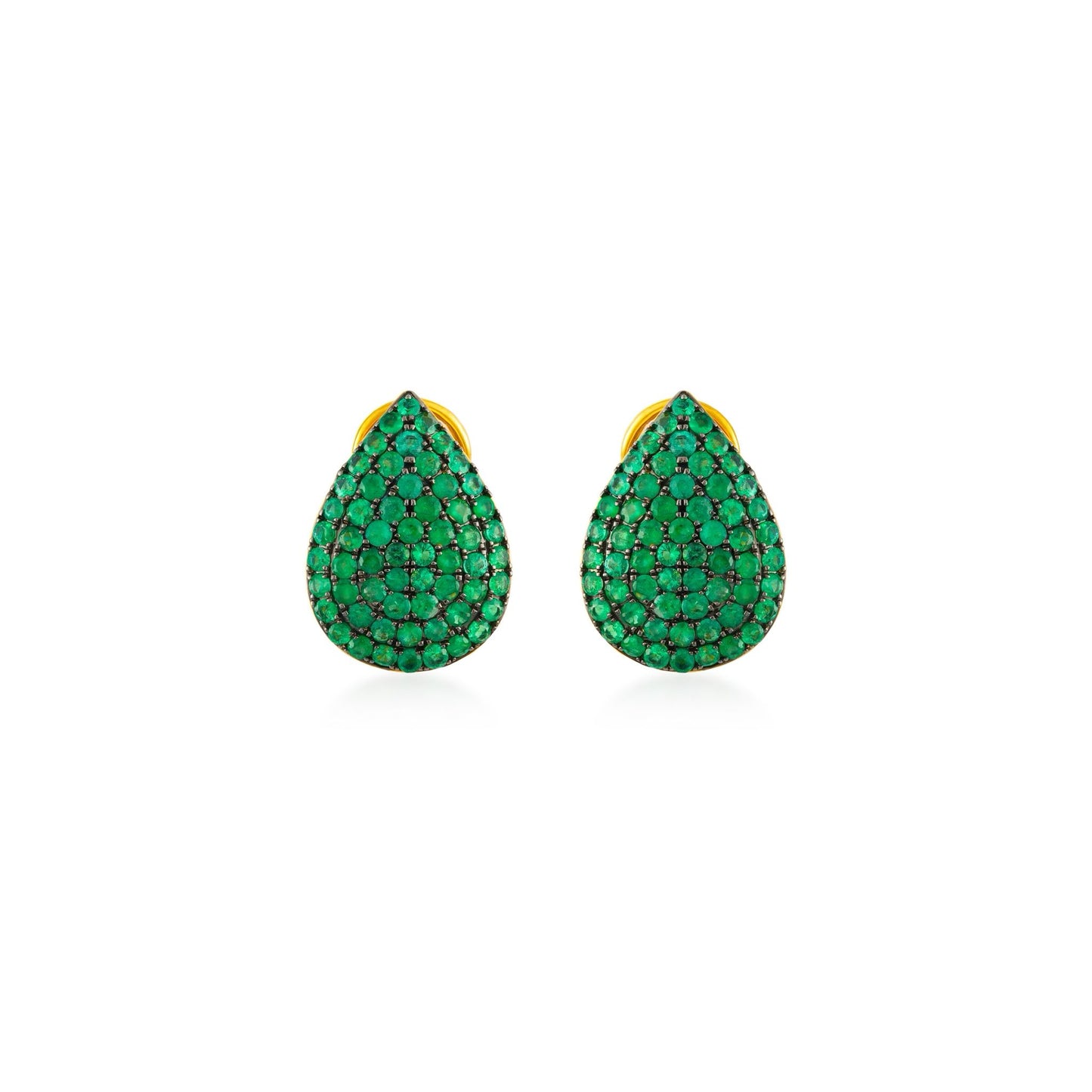 Emerald Tear Drops Earrings