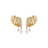 Diamond Pave Cage Pear Drops Earrings