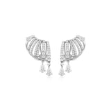 Diamond Pave Cage Pear Drops Earrings