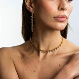 Fancy Color Briolette Linear Earrings