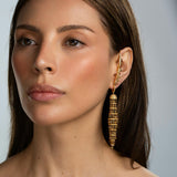 Fancy Color Briolette Chandelier Earrings