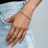 Dancing Diamond Briolette Drop Ring