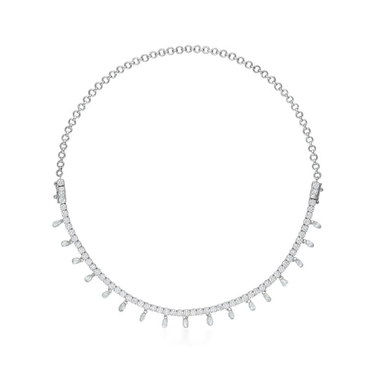 Briolette Diamond Drop 2 in 1 Bracelet & Necklace