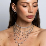 Briolette Diamond Drop 2 in 1 Bracelet & Necklace