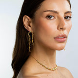 Fancy Color Diamond Lasso Curved Earrings