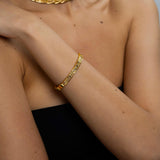 Fancy Color Reverse Diamond Pave Bangle