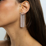 Fringe Earrings with Behind The Ear Hoops ( set )