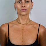 Cartouche Eleven Fancy Color Diamond  Pear Drop Necklace