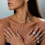 Diamond Lasso Linear Earring