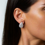 Pave Tear Drop Diamond Earrings