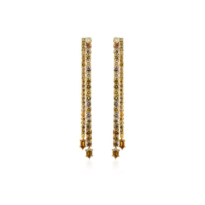 Fancy Color Diamond Double Linear Earring