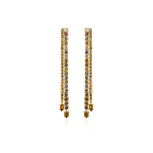 Fancy Color Diamond Double Linear Earring