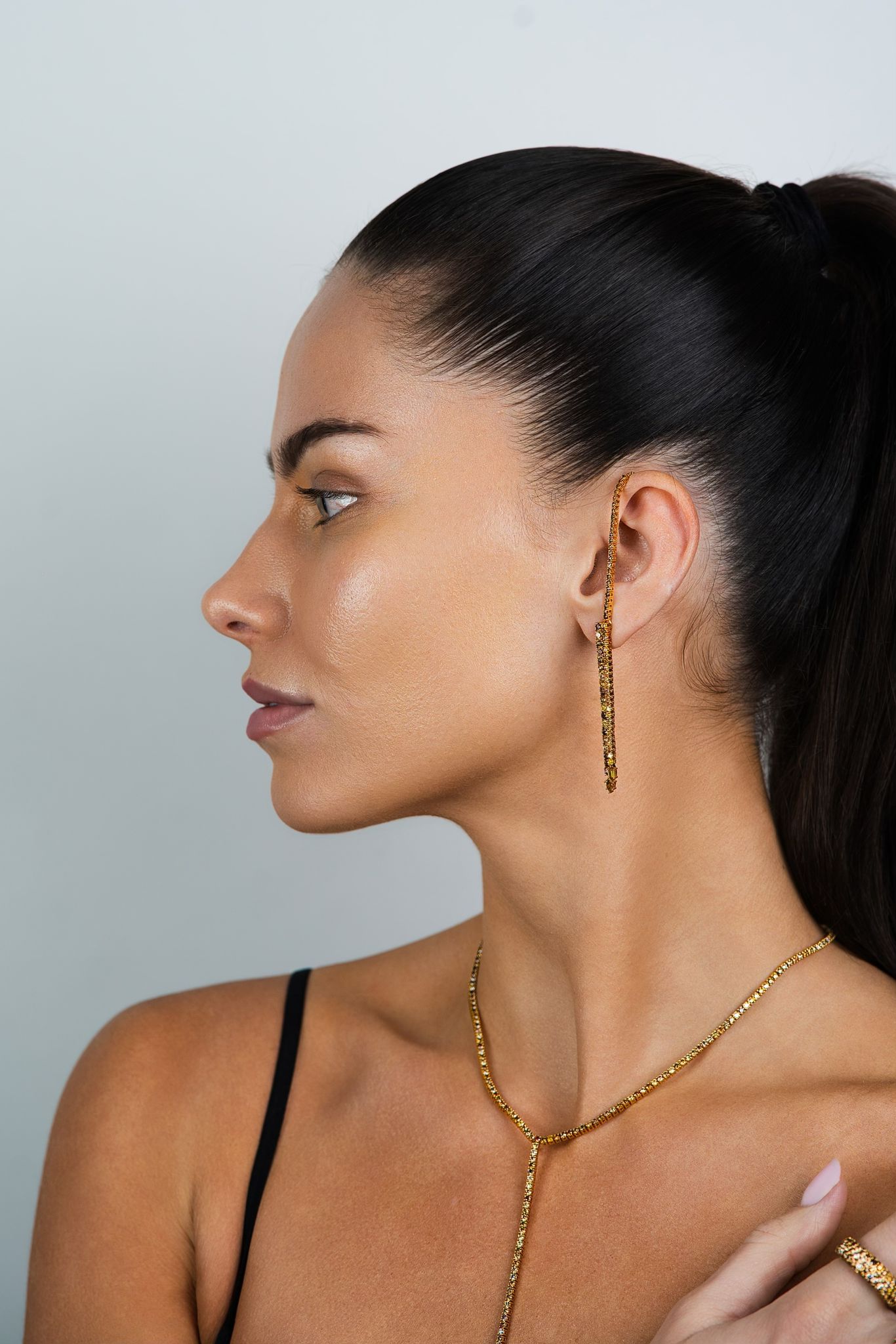 Fancy Color Diamond Double Linear Earring