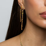 Fancy Color Diamond Linear Bezel Reversed Set Earrings